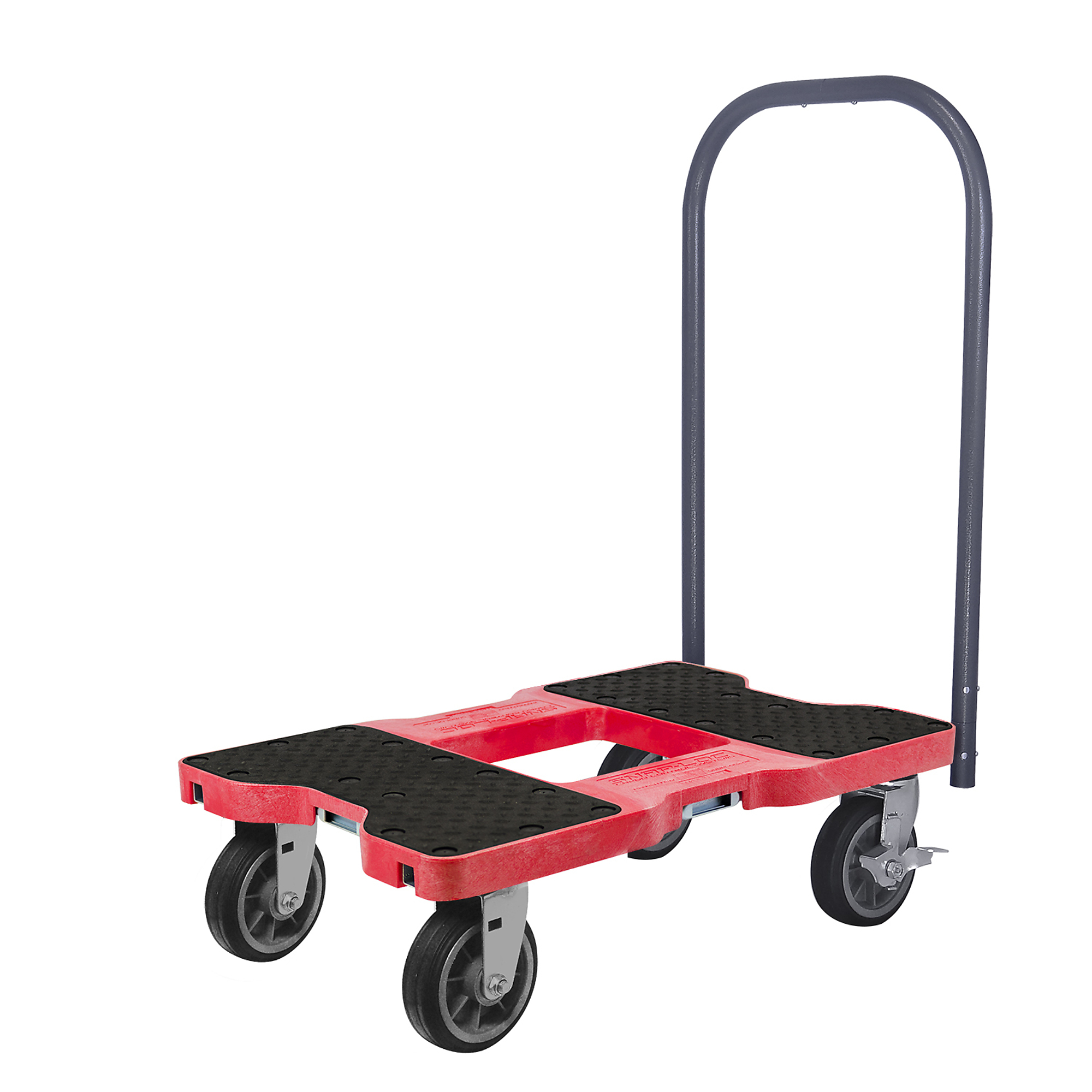 Snap-Loc All-Terrain E-Track Push Cart Dolly - 1500-Lb. Capacity, 6in. Rubber Wheels, Red, Model# SL1500P6R